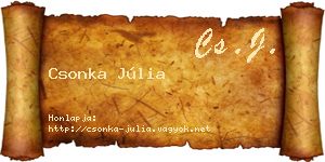 Csonka Júlia névjegykártya