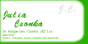julia csonka business card